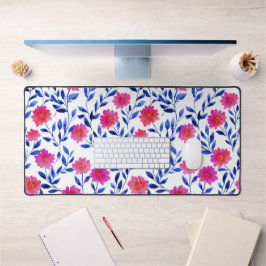 Alfrombrillas De Escritorio Watercolor Fuchsia Flowers Elegant Floral Pattern