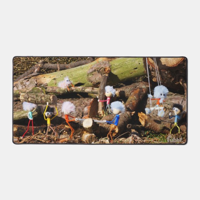 Alfrombrillas De Escritorio Werkende Fubby's in hun houtzagerij. (Anverso)