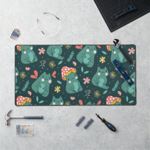 Alfrombrillas De Escritorio Whimsical Kawaii Frog Desk Mat