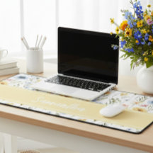 Wildflower Colorful Spring Floral  Desk Mat