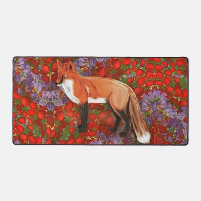 Alfrombrillas De Escritorio William Morris Inspired Fox Desk Mat (Anverso)