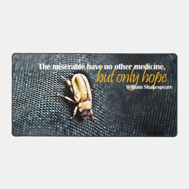 Alfrombrillas De Escritorio William Shakespeare cita Inspiradora "esperanza" (Anverso)