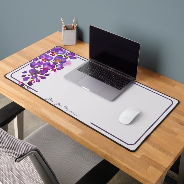 Alfrombrillas De Escritorio Wisteria personalizada morada (Oficina 2)