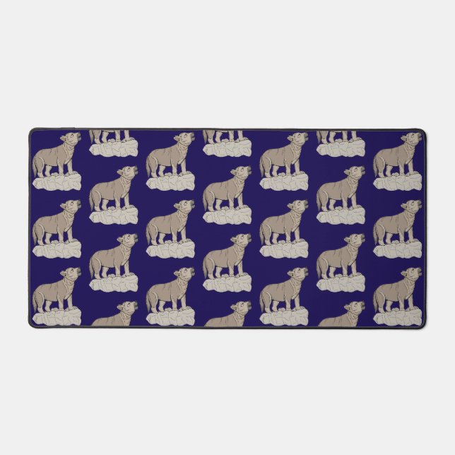 Alfrombrillas De Escritorio Wolf Pup Howling (Anverso)