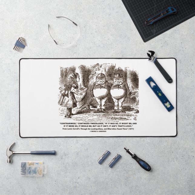 Alfrombrillas De Escritorio Wonderland Alice Tweedledum Tweedledee Logic Qte (Puesto de trabajo)
