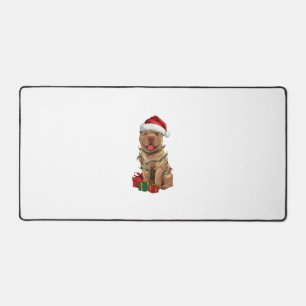 Alfrombrillas De Escritorio Xmas Encendiendo Santa Hat Shar Pei Perro Navidade