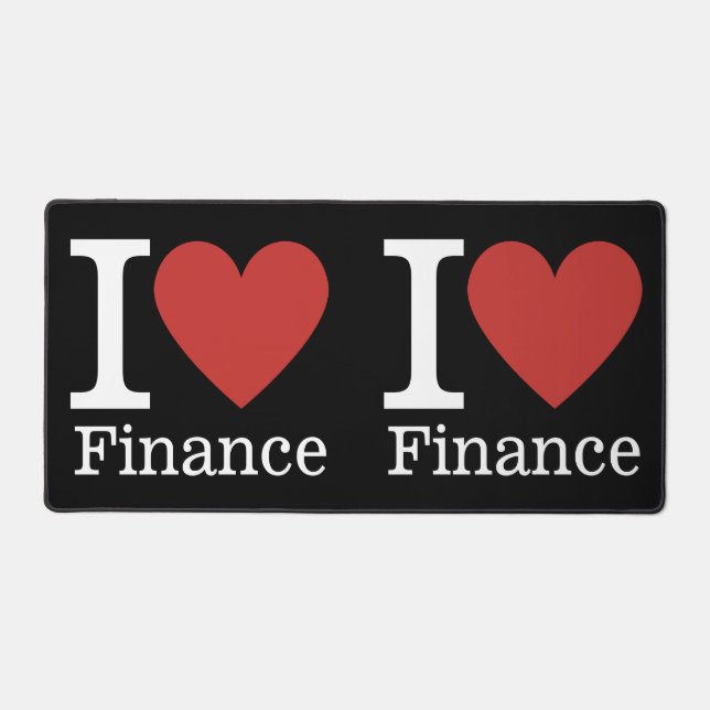 Alfrombrillas De Escritorio Yo ❤️ Love Finance - Departamento de Finanzas - (Anverso)