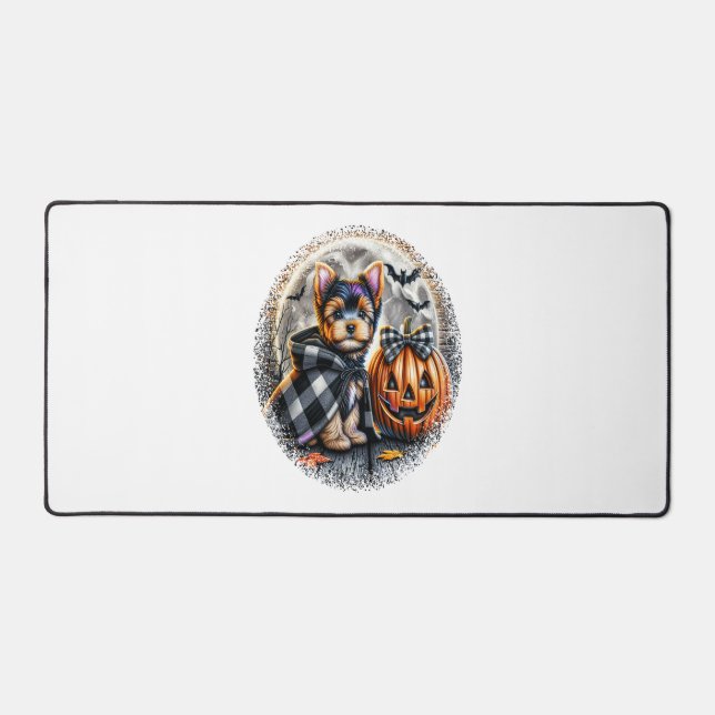 Alfrombrillas De Escritorio Yorkie Dog Halloween (Anverso)