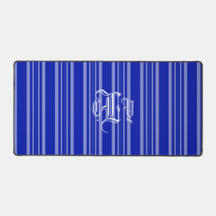 Alfrombrillas De Escritorio Zaffre Stripes Monograma blanco