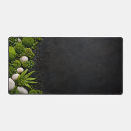 Alfrombrillas De Escritorio Zen Mossy Forest Floor and Stone Desk Mat