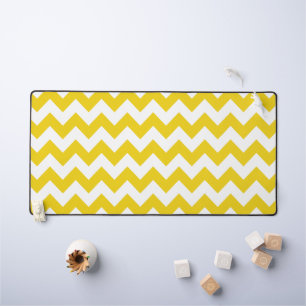 Alfrombrillas De Escritorio Zigzag amarillo, chevron amarillo, patrón geométri
