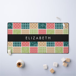 Alfrombrillas De Escritorio Zigzag, Chevron, Gingham, Puntos Polka, Tu Nombre
