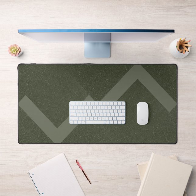 Alfrombrillas De Escritorio Zigzag Moss Green Desk Mat - Personalizable (Oficina 1)