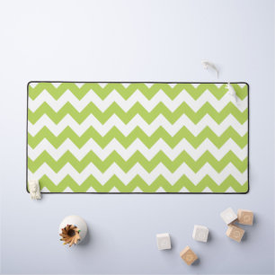 Alfrombrillas De Escritorio Zigzag verde, Chevron verde, patrón geométrico