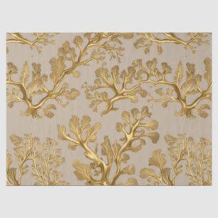 Algas marinas de oro en papel de tejidos de arena