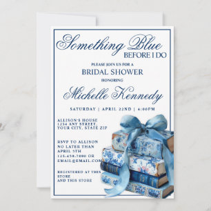 Algo Azul Antes de Hacer una Elegante Invitación p