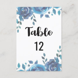 Algo Azul Número de Mesa de Boda Gráfico de Asient