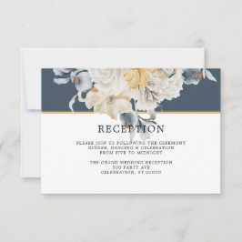 ALGO AZUL| Tarjeta de recepción de bodas