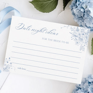Algo Blue Bridal Shower Date Noche Ideas Tarjeta