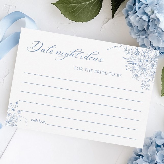 Algo Blue Bridal Shower Date Noche Ideas Tarjeta (Subido por el creador)
