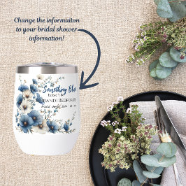 Algo Blue Bridal Shower Wine Tumbler