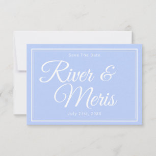 Algo De Boda Azul Guardar La Tarjeta De Fecha