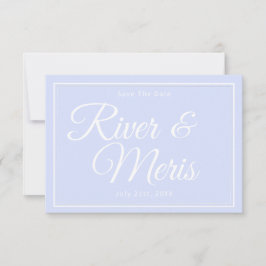 Algo De Boda Azul Guardar La Tarjeta De Fecha