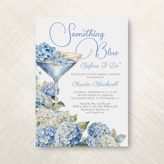 Algo de Hidrangea Azul Invitación a la ducha de no (Subido por el creador)