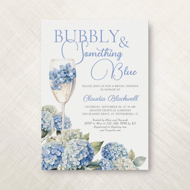 Algo de Hidrangea Azul Invitación a la ducha de no (Subido por el creador)