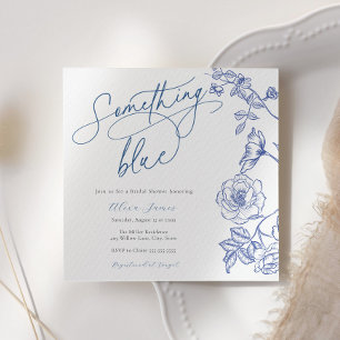 Algo de la invitación a la ducha azul de novia