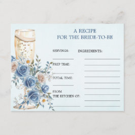 Algo de tarjeta de recetaria Blue Champagne para l