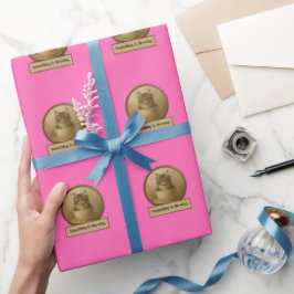 Algo está hirviendo rosa caliente papel de regalo 