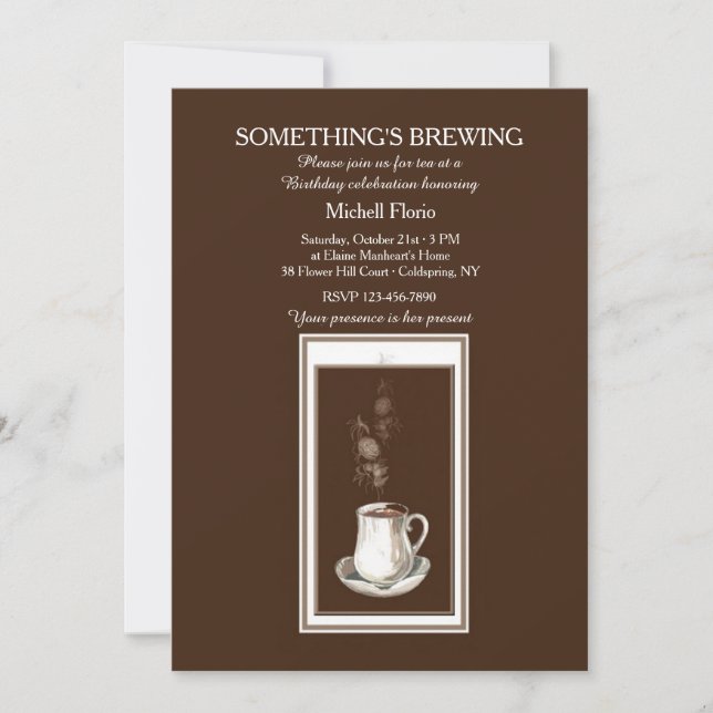 Algo está preparando una invitación para una fiest (Anverso)