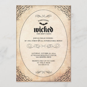 Algo invitación traviesa del fiesta de Halloween