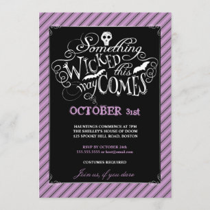 Algo Mal Feliz Invitación a la Fiesta de Halloween