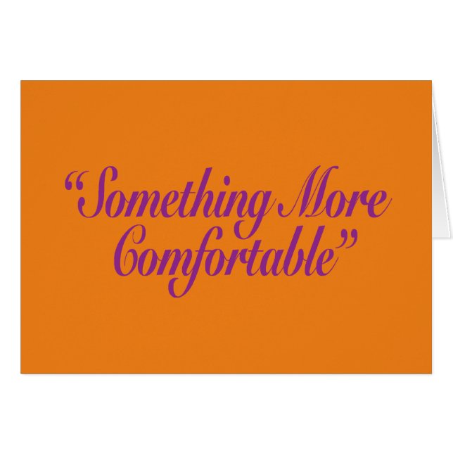 Algo más cómodo para la tarjeta BG del Naranja (Anverso (Horizontal))