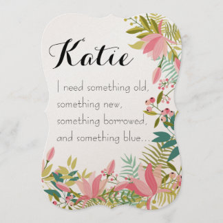 Algo viejo | Invitación a la boda de la dama de ho