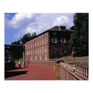 Algodón Mill en New Lanark Postcard Poster Foto Bl