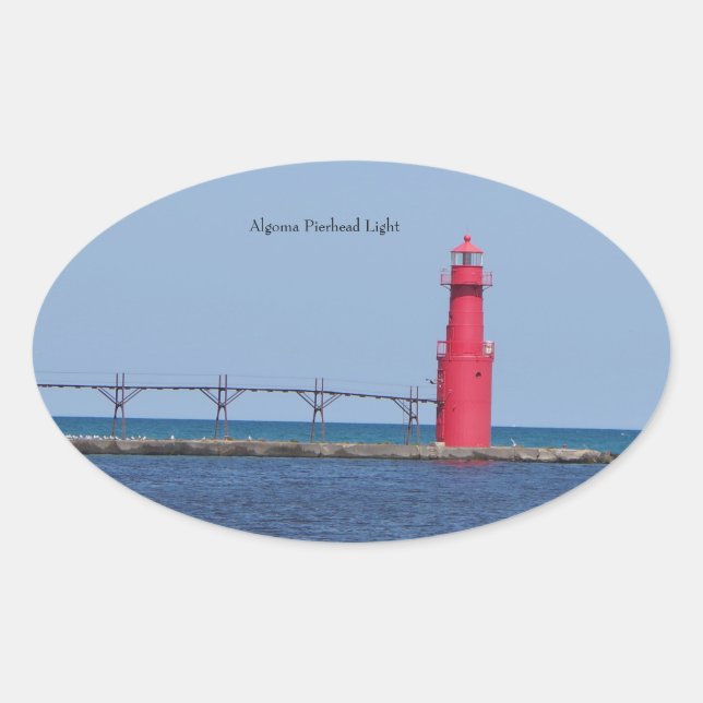 Algoma Pierhead Light pegatina (Anverso)