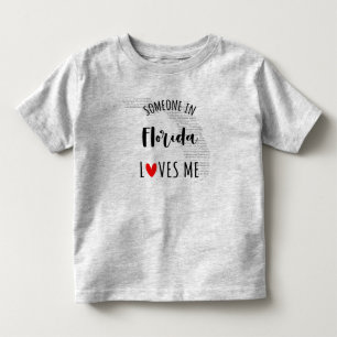 Alguien En Florida Me Ama Mapear Camiseta De Bebé