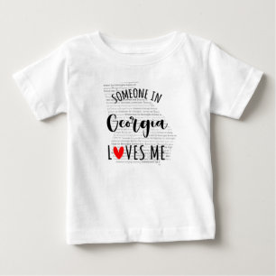 Alguien En Georgia Me Ama Mapear Camiseta Para Beb
