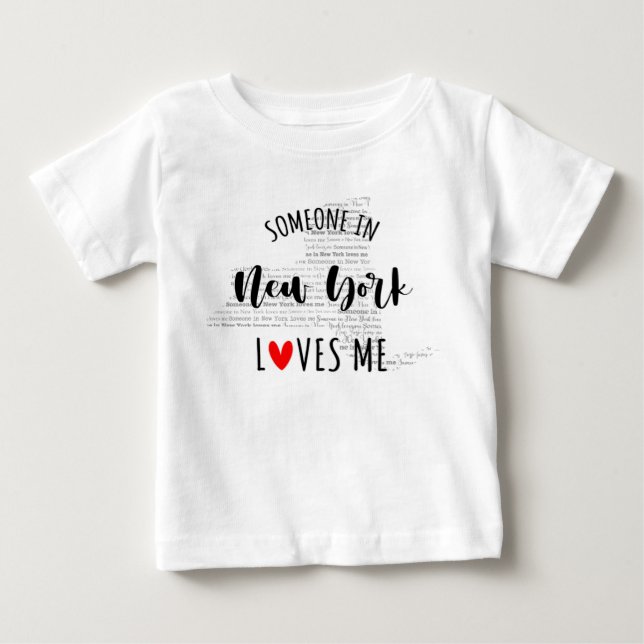 Alguien En Nueva York Me Ama Mapa Camiseta Para Be (Anverso)