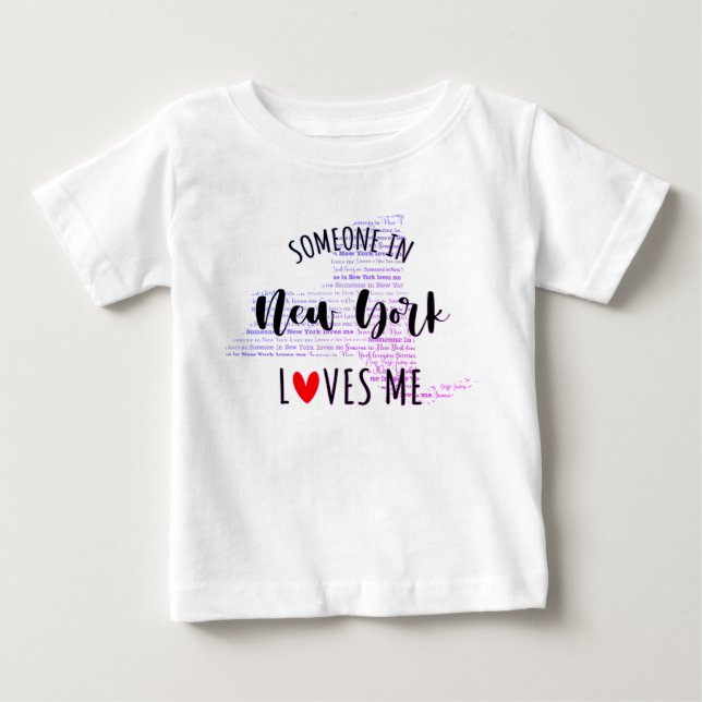 Alguien En Nueva York Me Ama Mapa Camiseta Para Be (Anverso)