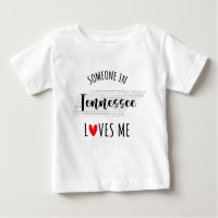 Alguien En Tennessee Me Ama Mapear Camiseta Bebé