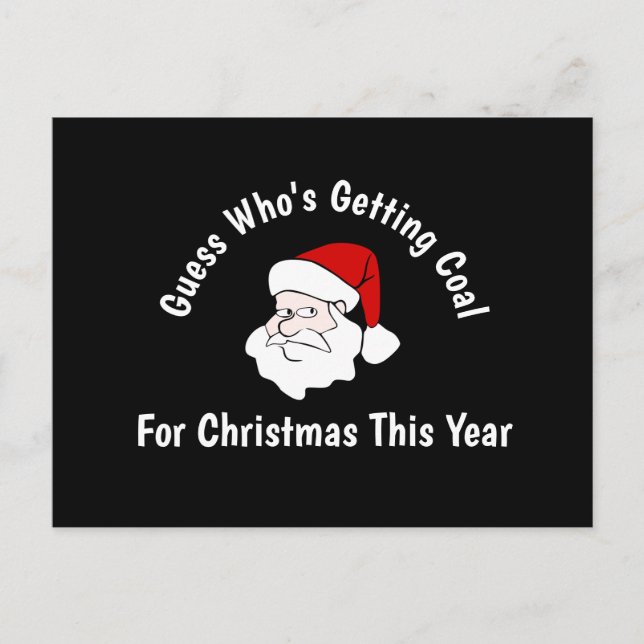 Alguien está recibiendo carbón para la tarjeta pos (Anverso)