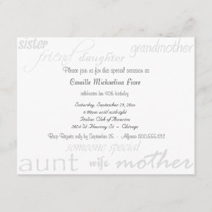 Alguien - hembra - invitación especial del