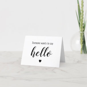 Alguien Quiere Decir Hola Invitación De Embarazo