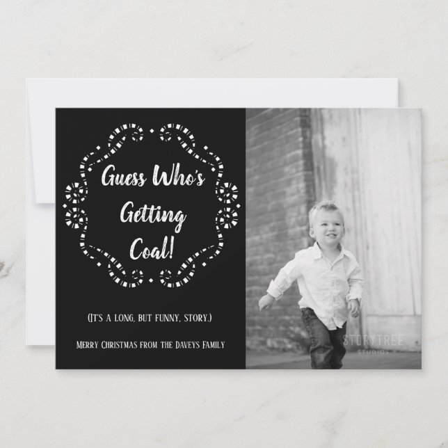 Alguien se está poniendo carbón | Tarjeta plana de (Anverso)