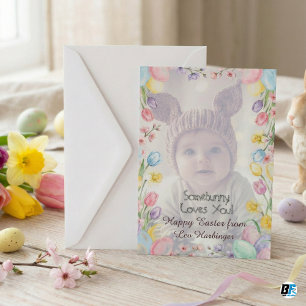 Alguien te ama Tarjeta de Pascua con foto personal