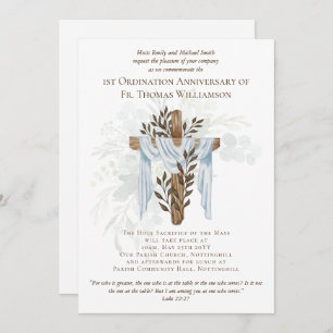 ALGÚN Aniversario de Ordenación Invitación a Mader